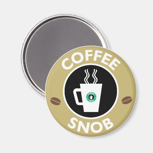 コーヒースヌブ、コーヒーユーモア マグネット (正面/裏面)