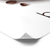 コーヒースプラッシュが最初のコーヒーことわざ ポスター (角)