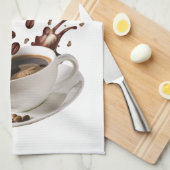 コーヒースプラッシュ効果キッチンタオル キッチンタオル (四つ折り)