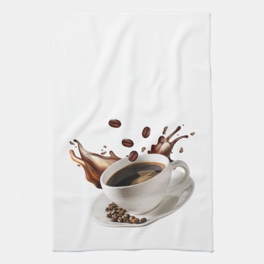 コーヒースプラッシュ効果キッチンタオル キッチンタオル (縦)