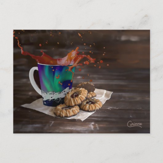 コーヒースプラッシュ – ポストカード (正面)