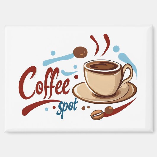 コーヒースポット マグカップ マグネット (正面)