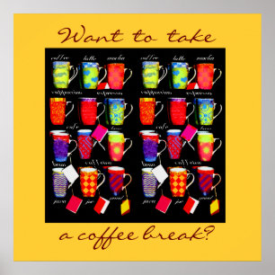 コーヒースラングMug Artポスター ポスター