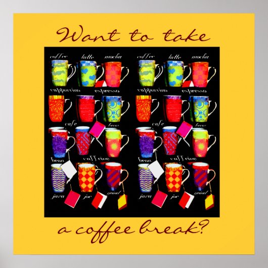 コーヒースラングMug Artポスター ポスター (正面)