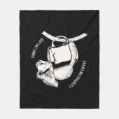 コーヒースロット（白） フリースブランケット (正面)