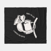 コーヒースロット（白） フリースブランケット (正面(横))