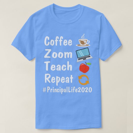 コーヒーズーム教え2020年の主体寿命の繰り返し戦い Tシャツ (デザイン正面)