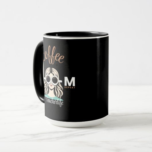 コーヒーズー教えムの繰り返し#TeacherLife マグカップ (正面左)