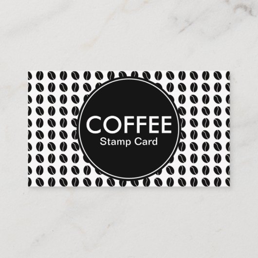 コーヒーセンターの切手カード 名刺 (裏面)