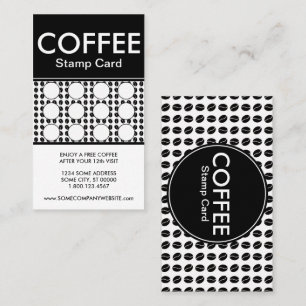 コーヒーセンターの切手カード 名刺