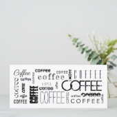 コーヒータイポグラフィグリーティングカード (スタンド正面)