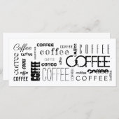 コーヒータイポグラフィグリーティングカード (正面/裏面)