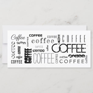 コーヒータイポグラフィグリーティングカード