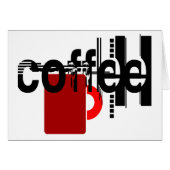 コーヒータイポグラフィ（ミニマルなマグアートカード付） (正面横)