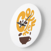 コーヒータイポグラフィ ラージ壁時計 (傾斜)