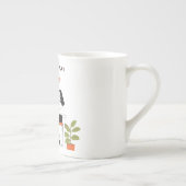 コーヒータイムかわいいカップルイラストマグカップ, 15オンス ボーンチャイナマグカップ (右)