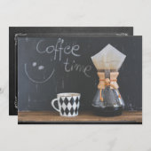 コーヒータイムが集まるパーティー 招待状 (正面/裏面)