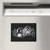 コーヒータイムの抽象スローガン マグネット (インサイチュ (食洗機))