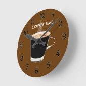 コーヒータイムウォール時計 ラウンド壁時計 (傾斜)