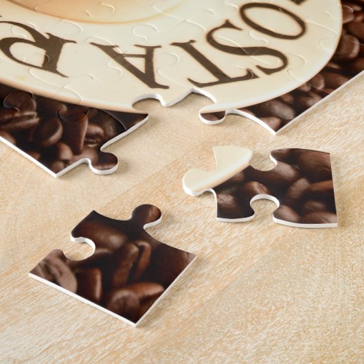 コーヒータイムエスプレッソカップとコーヒー豆 ジグソーパズル (側面)