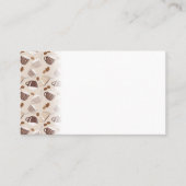 コーヒータイムカップブラウングレインカフェイン愛飲み物 プレイスカード (正面)