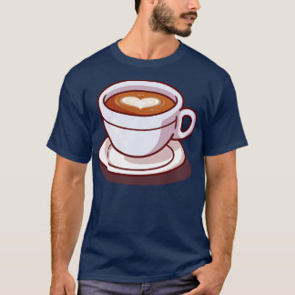 コーヒータイムカートゥーンイラストレーション Tシャツ