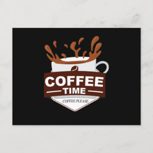 コーヒータイムコーヒーをお願いします インビテーションポストカード