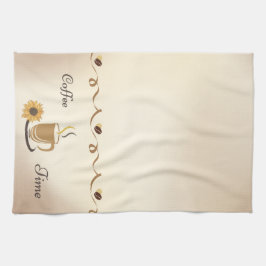 コーヒータイムコーヒーカップデイジーキッチンタオル キッチンタオル