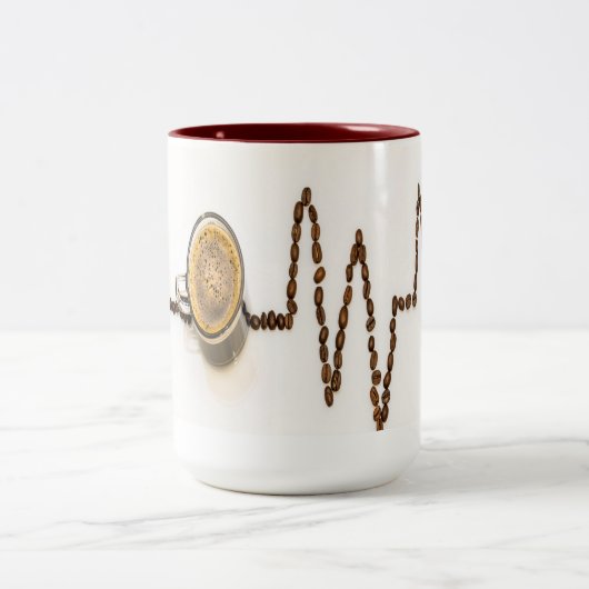 コーヒータイムハートマグカップ ツートーンマグカップ (中央)