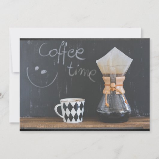 コーヒータイムパーティーのお誘い 招待状 (正面)