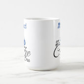コーヒータイムブルーデザイン コーヒーマグカップ (中央)
