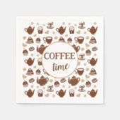 コーヒータイムペーパーナプキン スタンダードカクテルナプキン (正面)