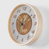 コーヒータイムラテ 壁時計 (傾斜)