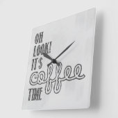 コーヒータイムレコーダー スクエア壁時計 (傾斜)