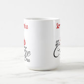 コーヒータイムレッドデザイン コーヒーマグカップ (中央)