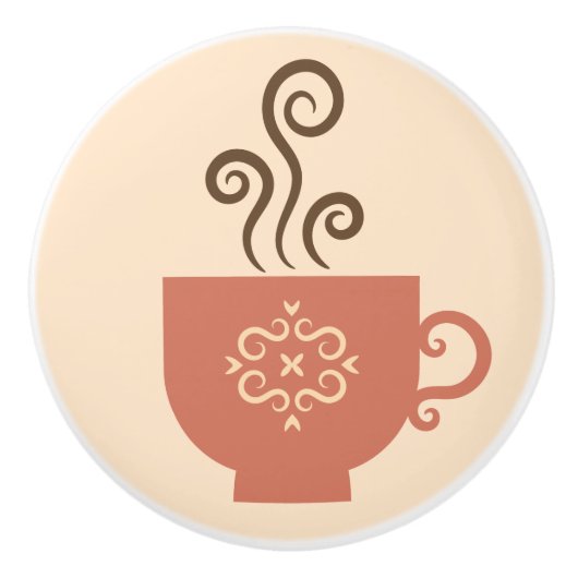 コーヒータイムレトロデザイン セラミックノブ (正面)