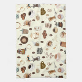 コーヒータイムヴィンテージキッチンタオル キッチンタオル (縦)