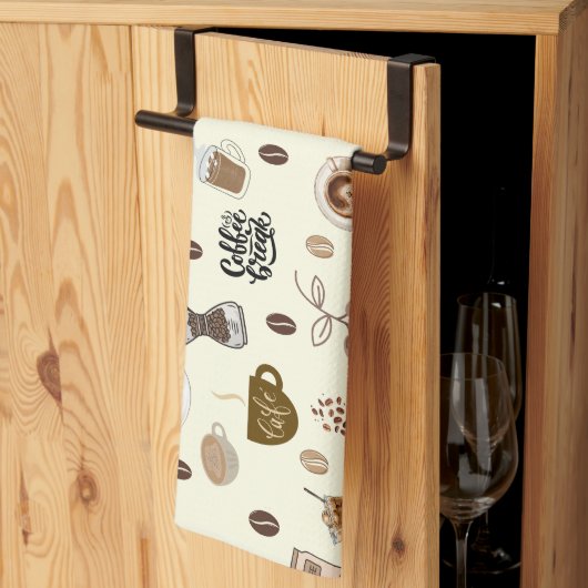 コーヒータイムヴィンテージキッチンタオル キッチンタオル (三つ折り)