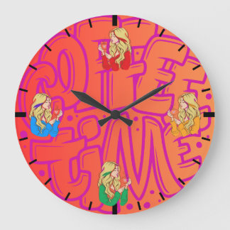 コーヒータイムヴィンテージスタイル ラージ壁時計