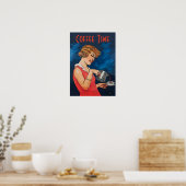 コーヒータイムヴィンテージスタイル、追加文字 ポスター (キッチン)