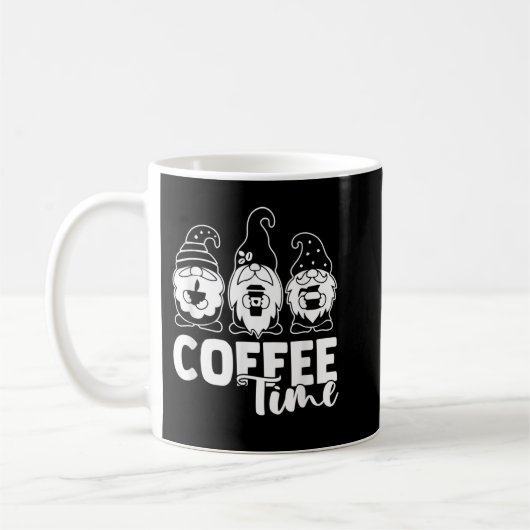 コーヒータイム格言カフェイン コーヒーマグカップ (左)
