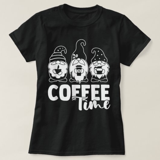 コーヒータイム格言カフェイン Tシャツ (デザイン正面)
