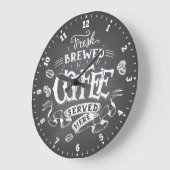 コーヒータイム装飾壁時計 ラージ壁時計 (傾斜)