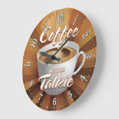 コーヒータイム装飾壁時計 ラージ壁時計 (傾斜)