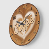 コーヒータイム装飾壁時計 ラージ壁時計 (傾斜)