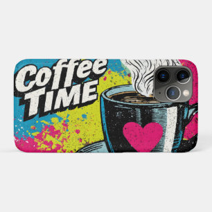 「コーヒータイム」ア鮮やかートポップ・アートの・マググデザイン iPhone 11 PROケース