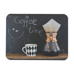 コーヒータイム(カップとコーヒーポット) マグネット