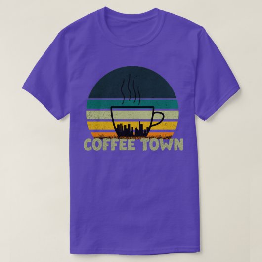 コーヒータウンレトロサンデザイン2 Tシャツ (デザイン正面)