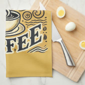 コーヒータオルの目を覚ます キッチンタオル (四つ折り)