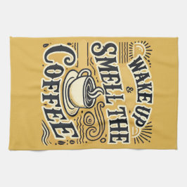 コーヒータオルの目を覚ます キッチンタオル